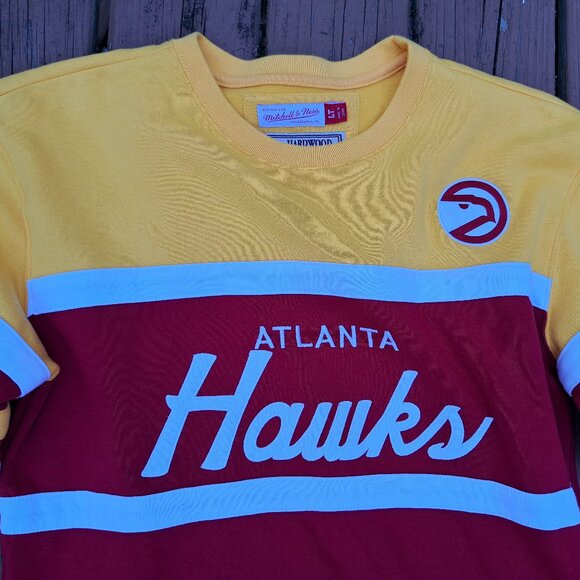 Atlanta Hawks Mitchell & Ness NBA Men's Head Coach Crew Sweatshirt Size Large - Picture 3 of 7